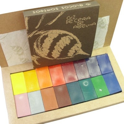 Giz de Cera de Abelha Apiscor 16 Blocos Sortidos